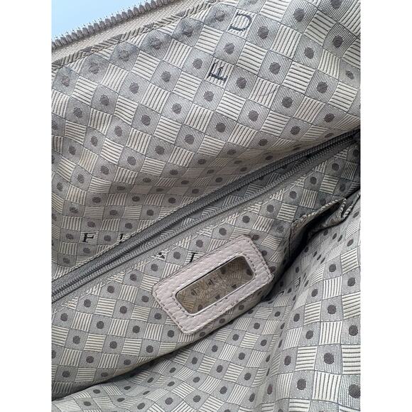 Furla Taupe Pebbled Leather Large Satchel Tote Bag – Classic Italian Designer - Picture 8 of 9